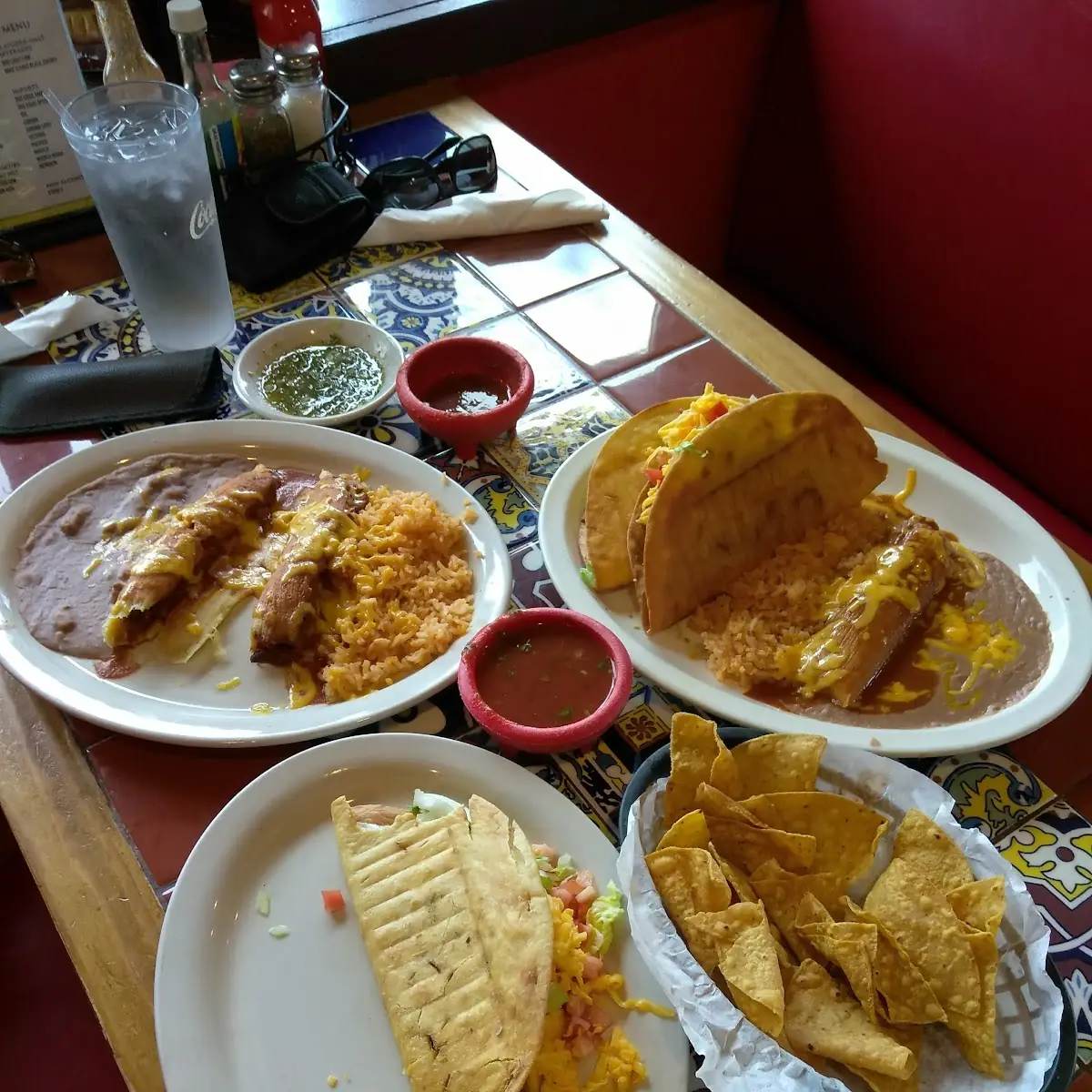 A 3 Combo Taco Enchilada Tamale