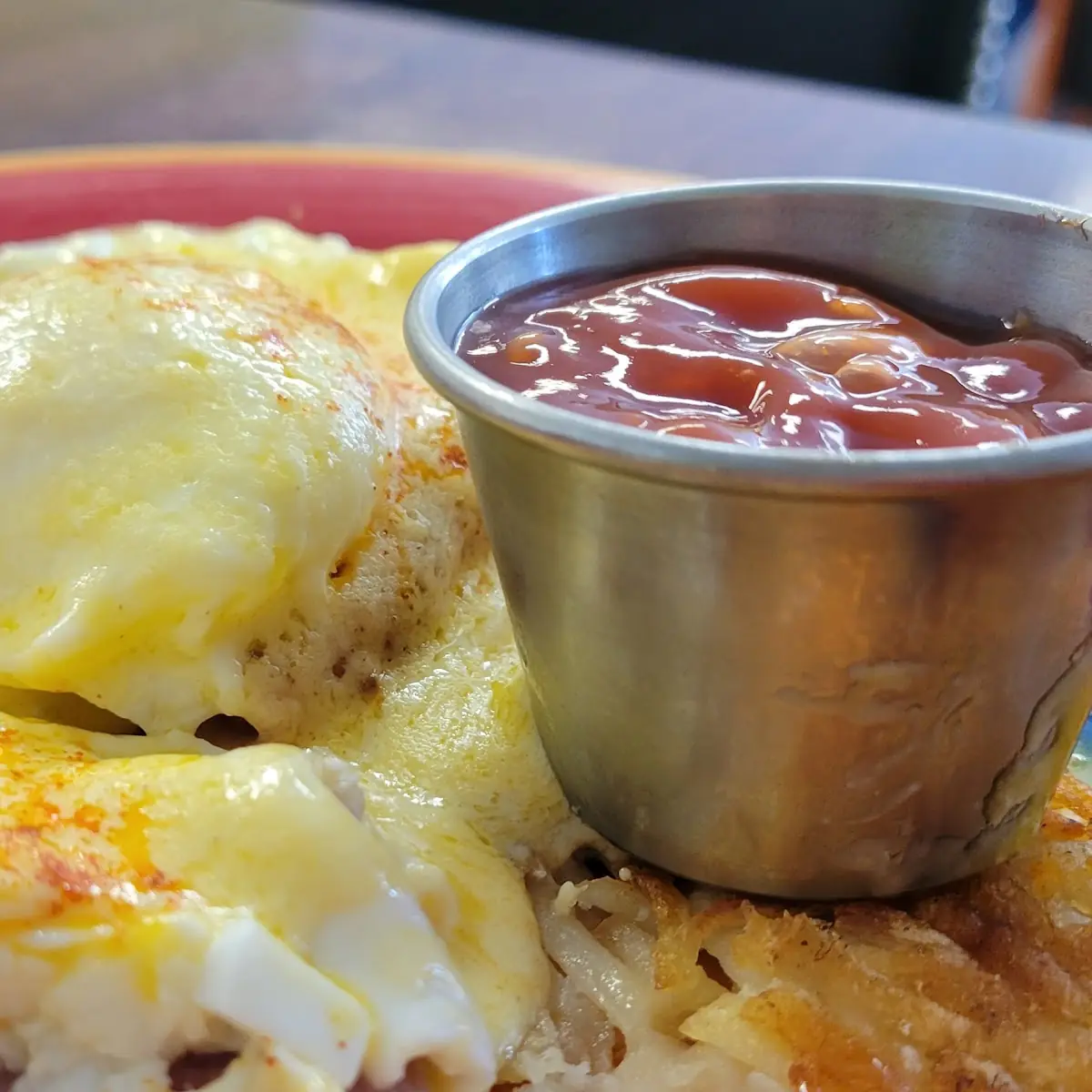 Eggs Benedict and Hash Browns