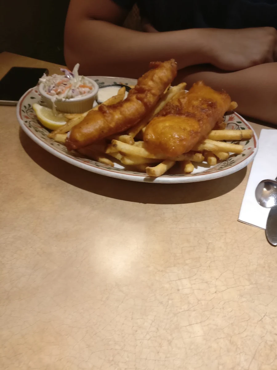 Beer-Battered Fish & Chips 1 PC, Ricky's Country - Schoolhouse