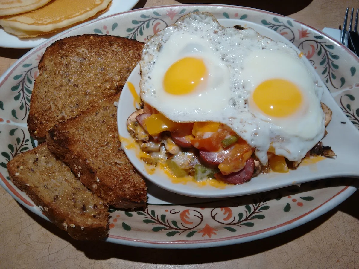 Perogy Egg and Sausage Big Breakfast, Ricky's Country - Schoolhouse