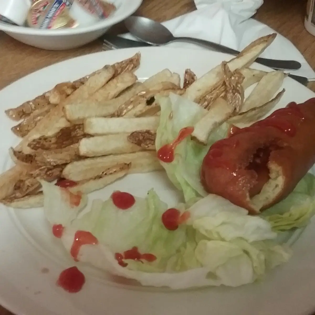 Corn Dog and Fries