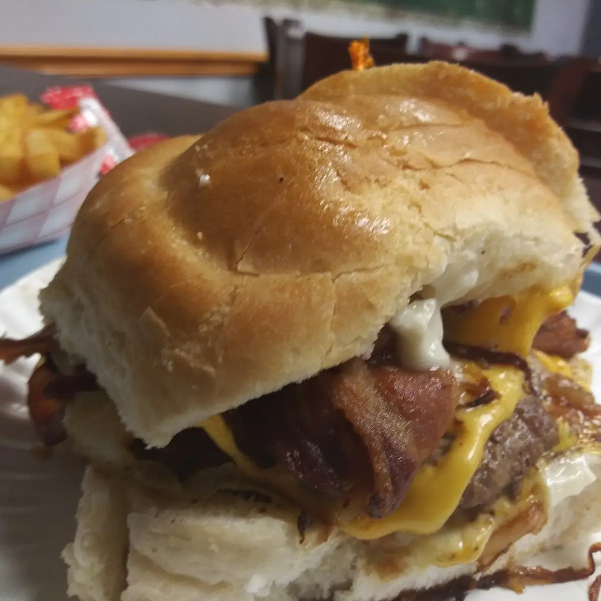 Cheese Burger and Fries
