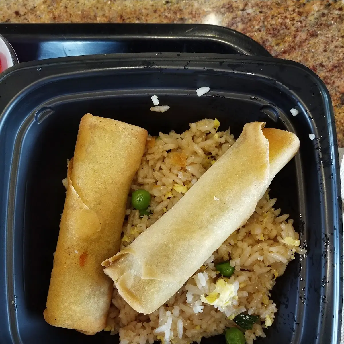 Fried Rice Kung Pao Chicken Spring Roll