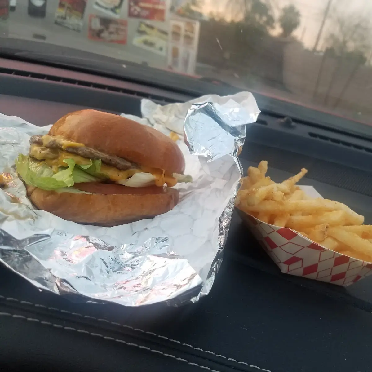 Their Double Cheeseburger with Fries
