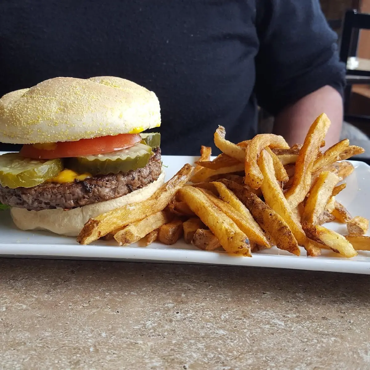 Impossible Burger and Fries