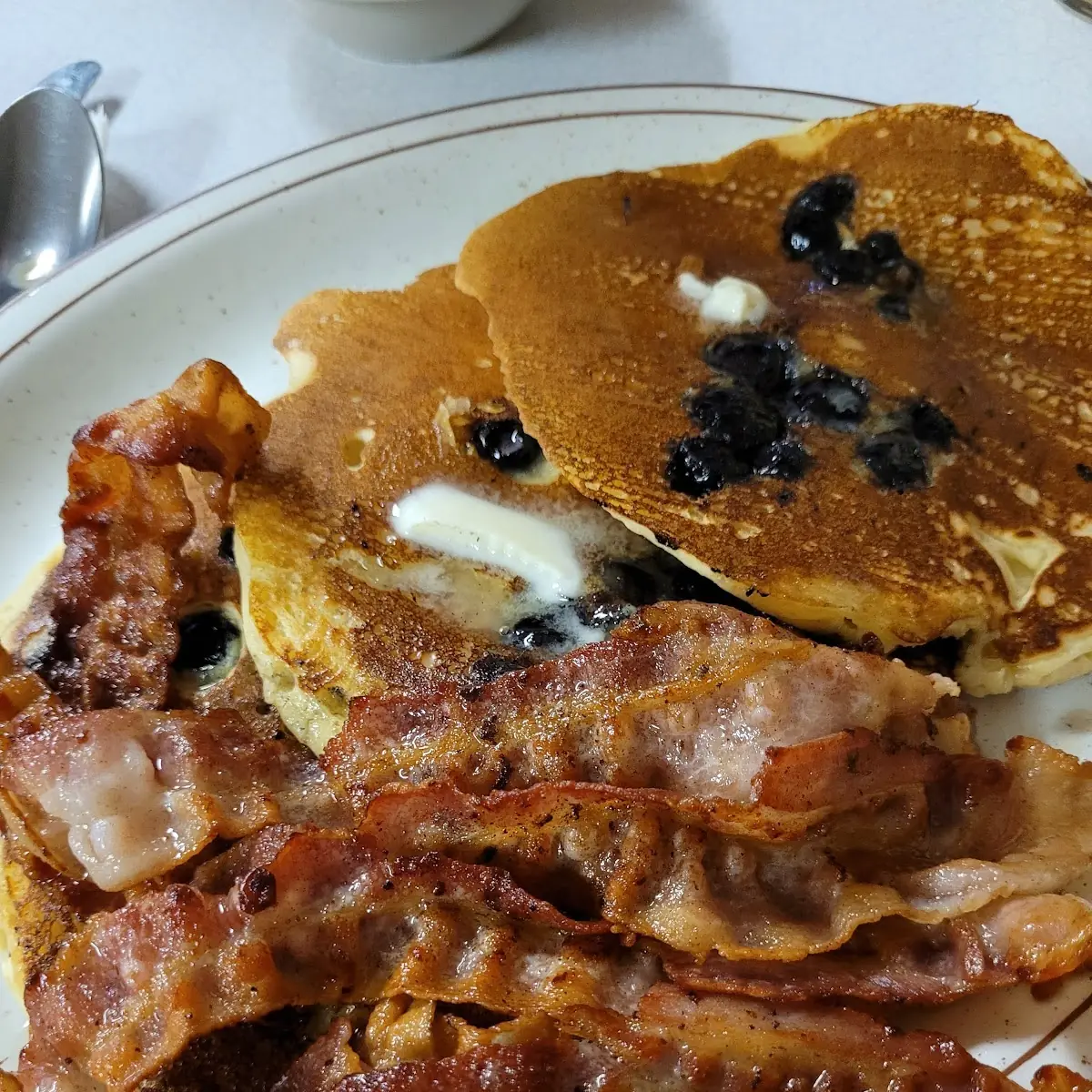 Blueberry Pancakes and Bacon