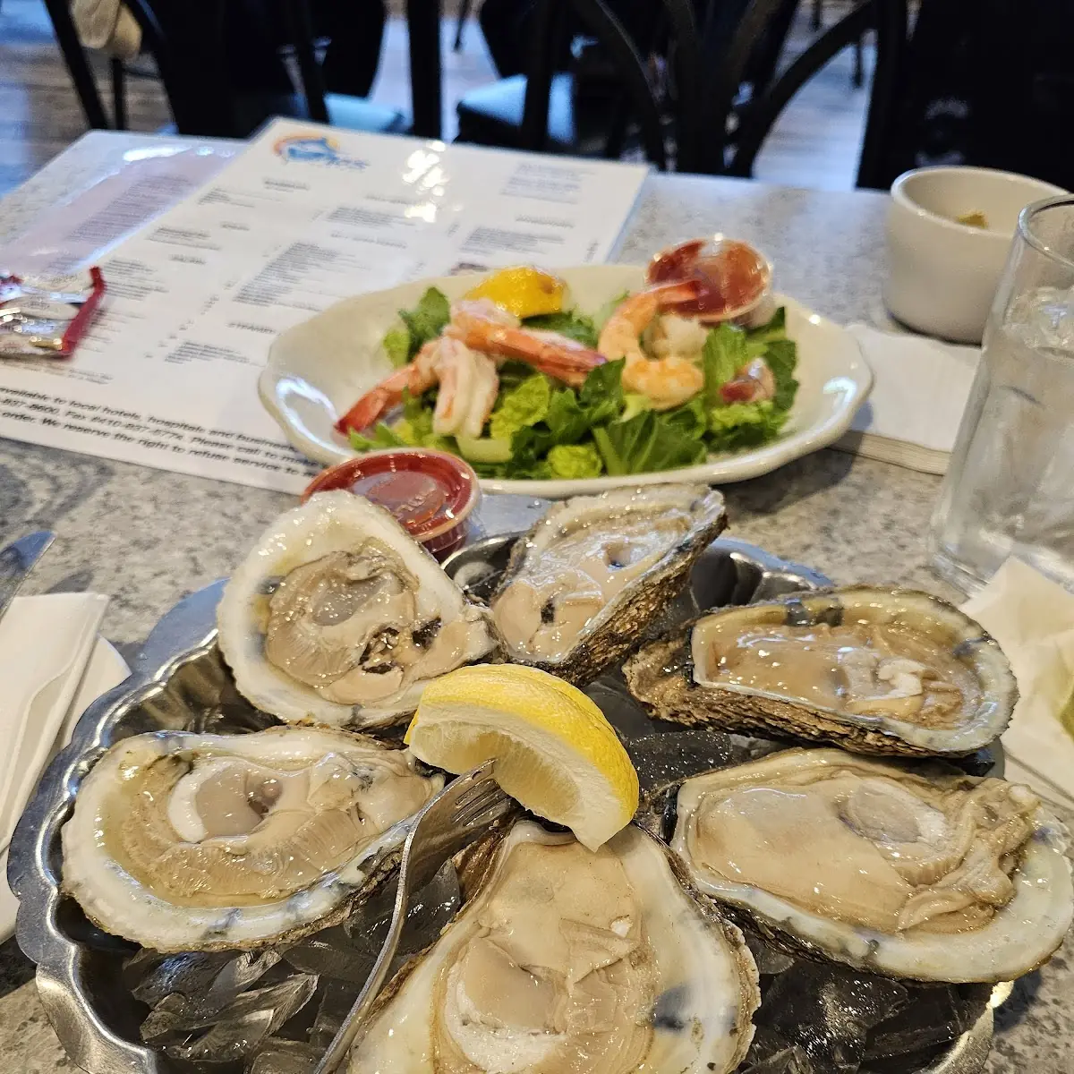 Appetizer Oysters on the Half Shell Half Dozen