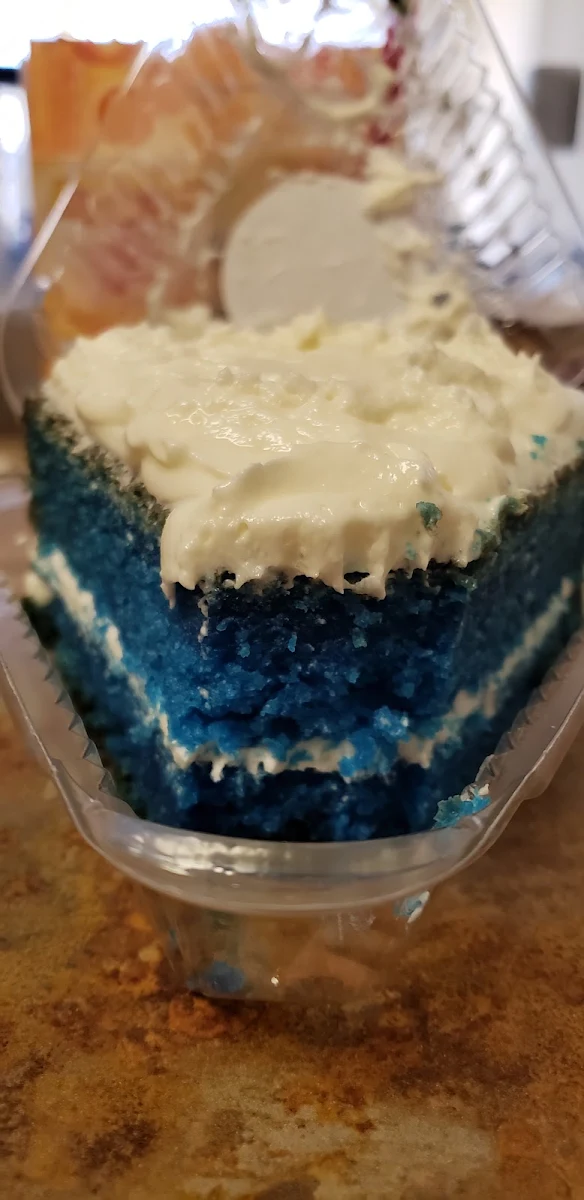 Blue Velvet Cake Slice