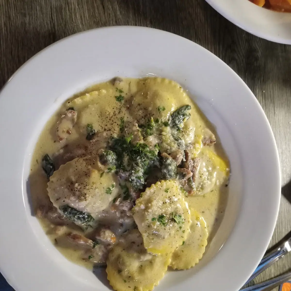 Ravioli with Mushroom and Sausage