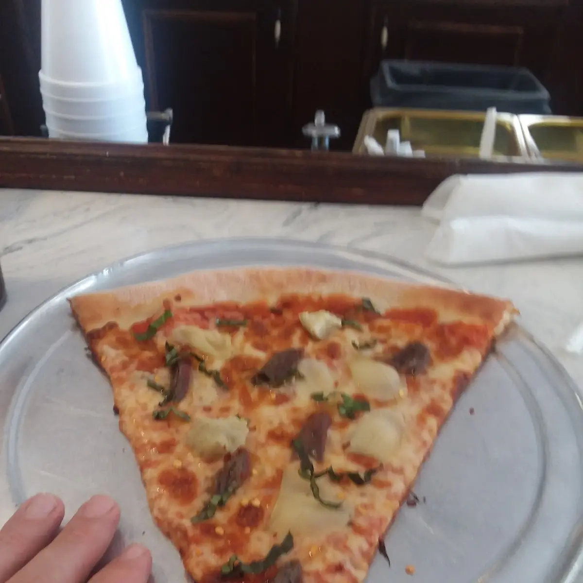 Anchovy Pizza Slice