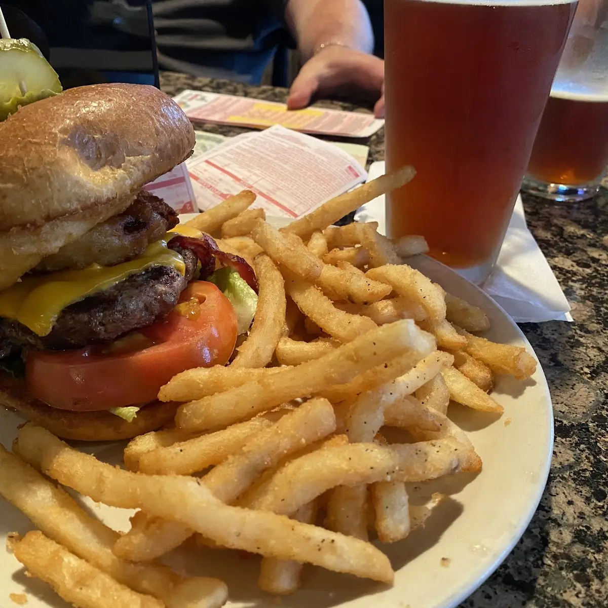 BBQ Burger and Fries