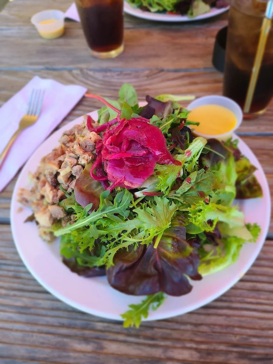 Grilled Natural Chicken Salad on Mixed Greens