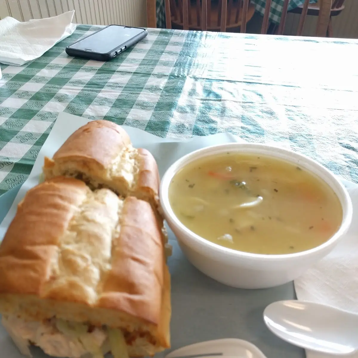 Tuna Sandwich with Chicken Noodle Soup