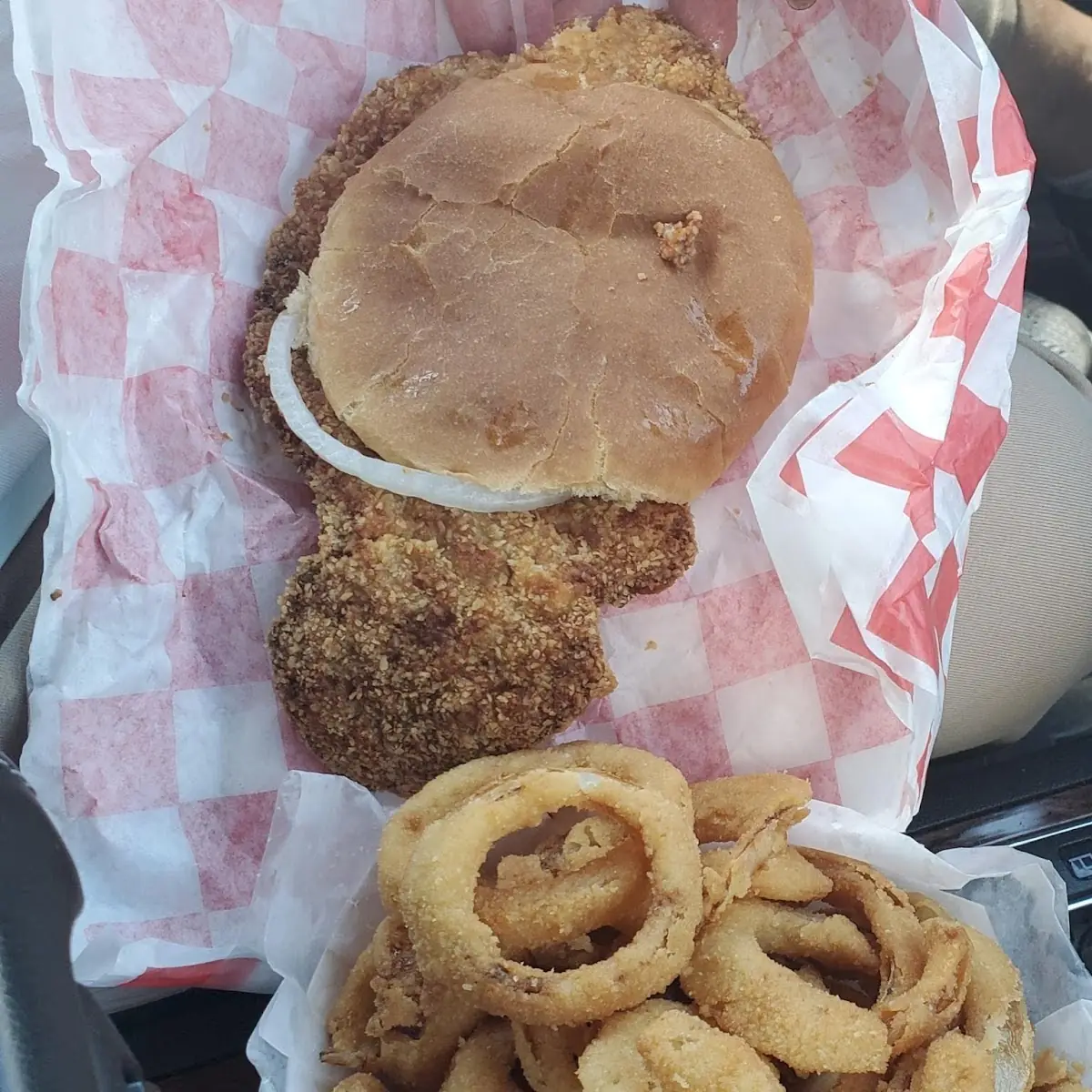 Breaded Tenderloin and Onion Rings