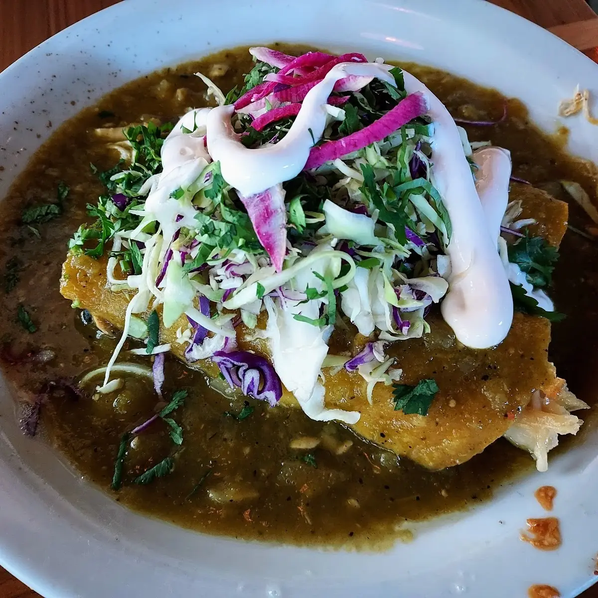 Chicken Enchiladas Xmas Style