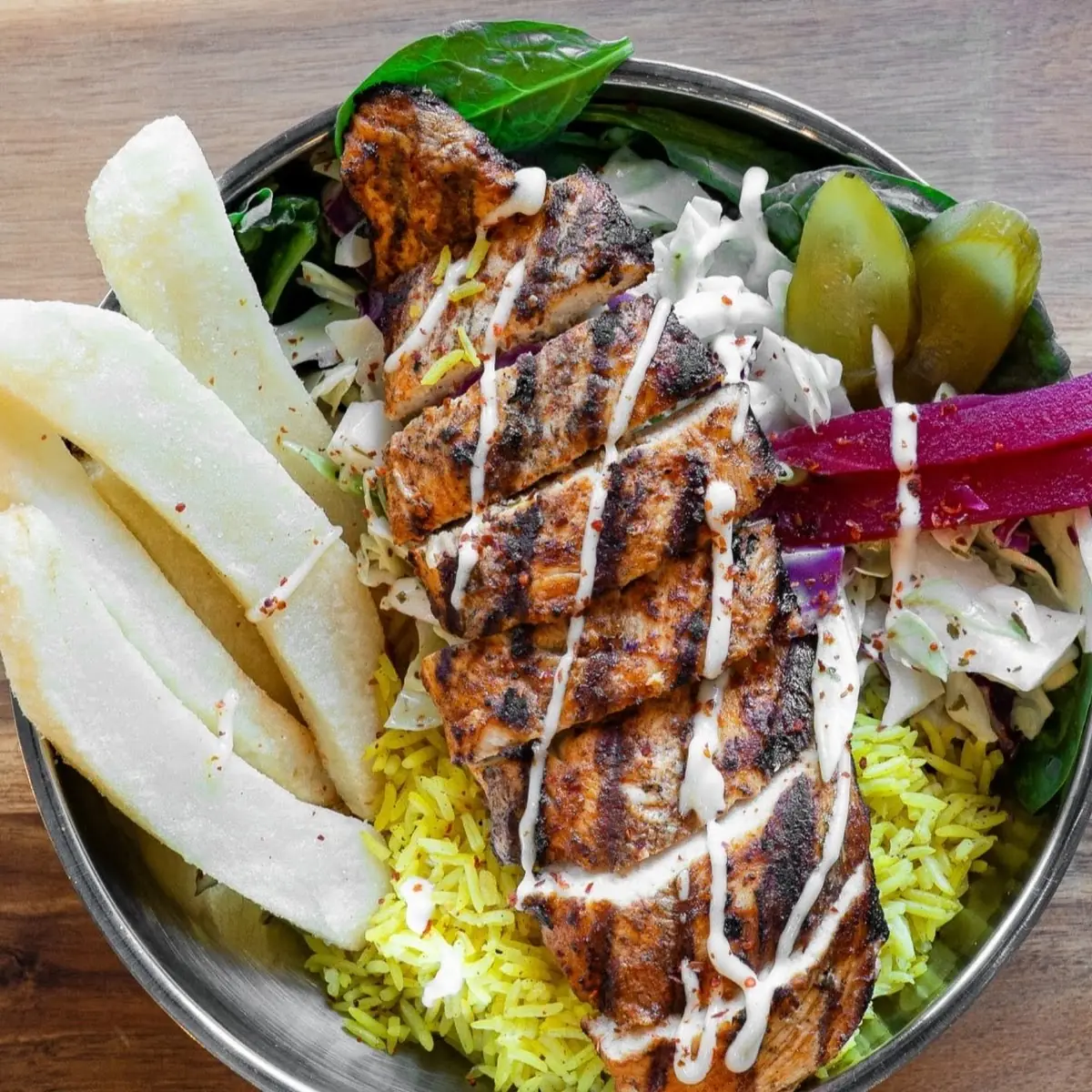 Grilled Chicken with Yellow Rice