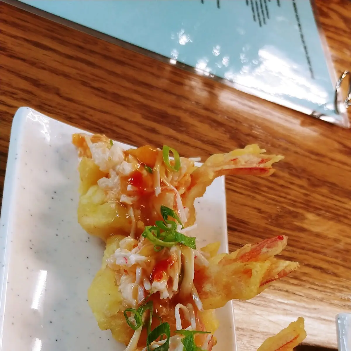 Upside Down Tempura Shrimp