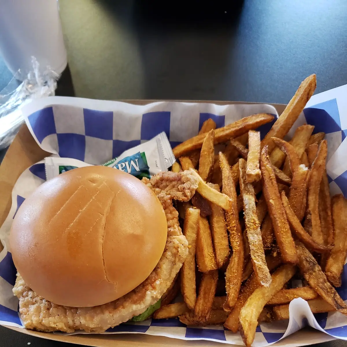 Fried Pork Chop Sandwich & Maple Fries