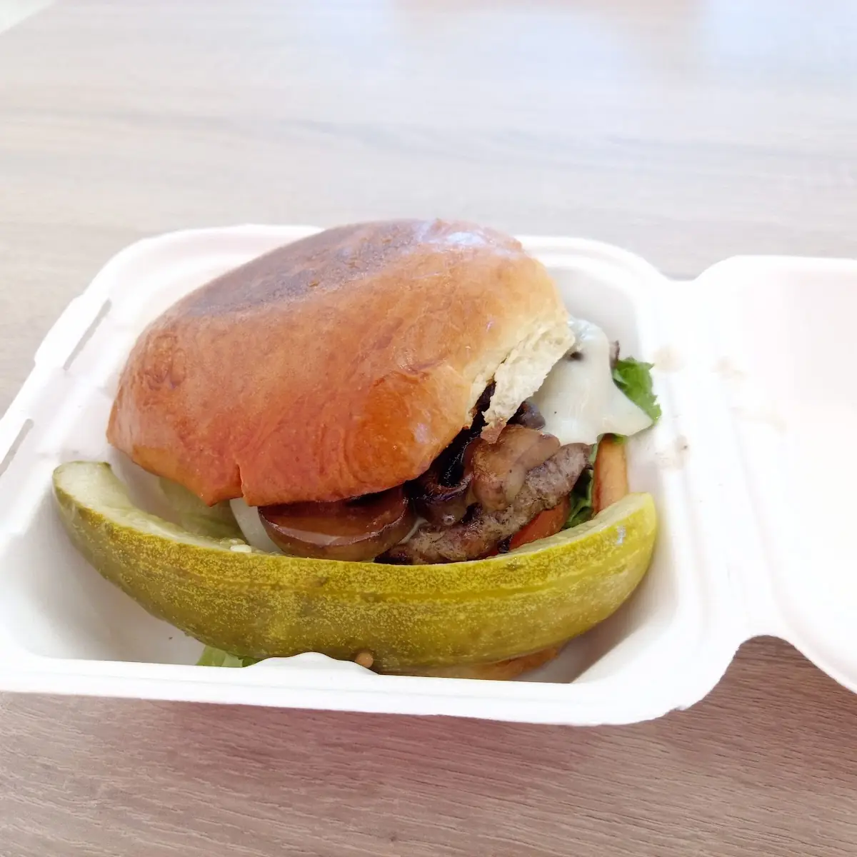 Abrams Mushroom Swiss Burger