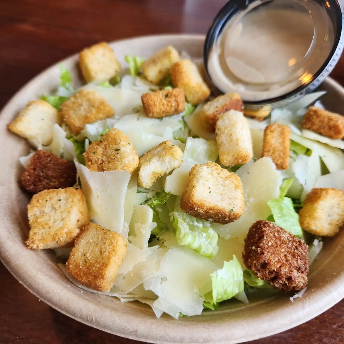 Caesar Salad with Croutons and Cheese