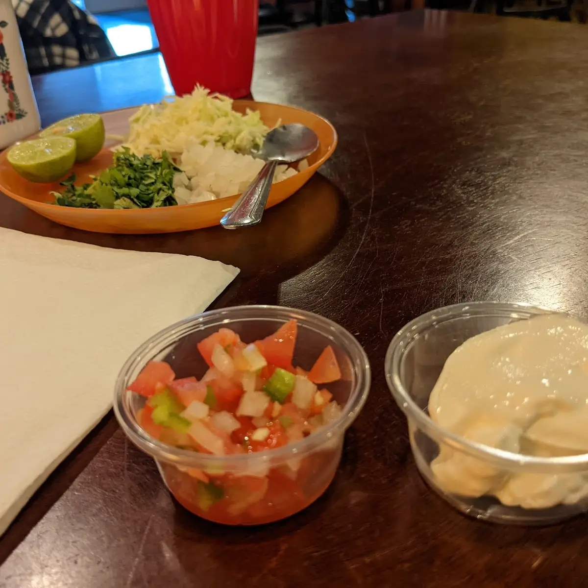 Pico with Sour Cream for the Burrito
