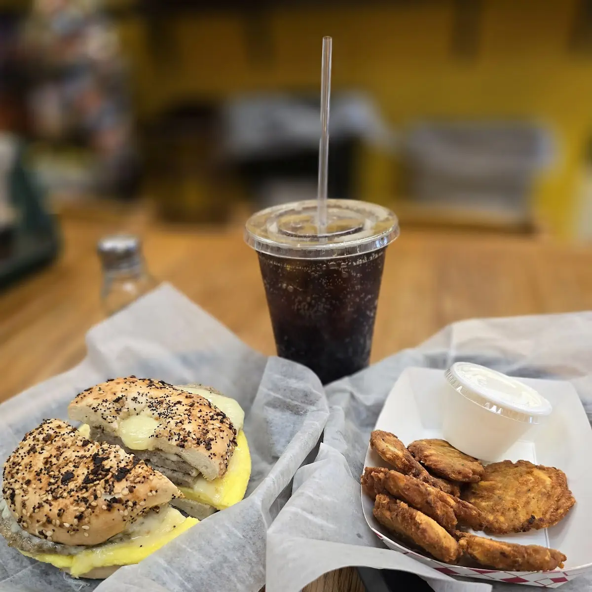 Breakfast Sandwich Everything Bagel