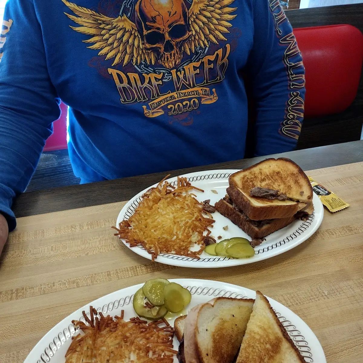 Texas Bacon Patty Melt with Hashbrowns