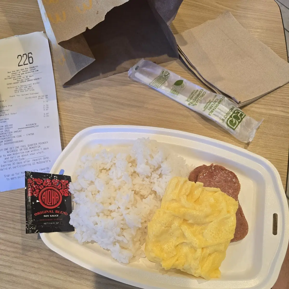 Spam Eggs & Rice