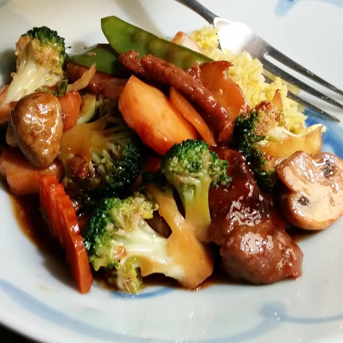 Beef and Scallops with Mixed Vegetables