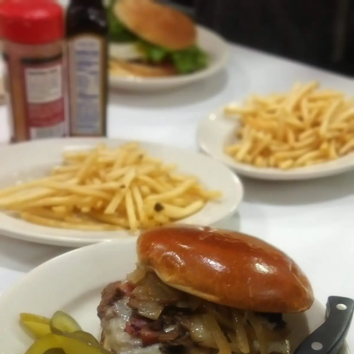 White Truffle Bacon Cheeseburger with Fries