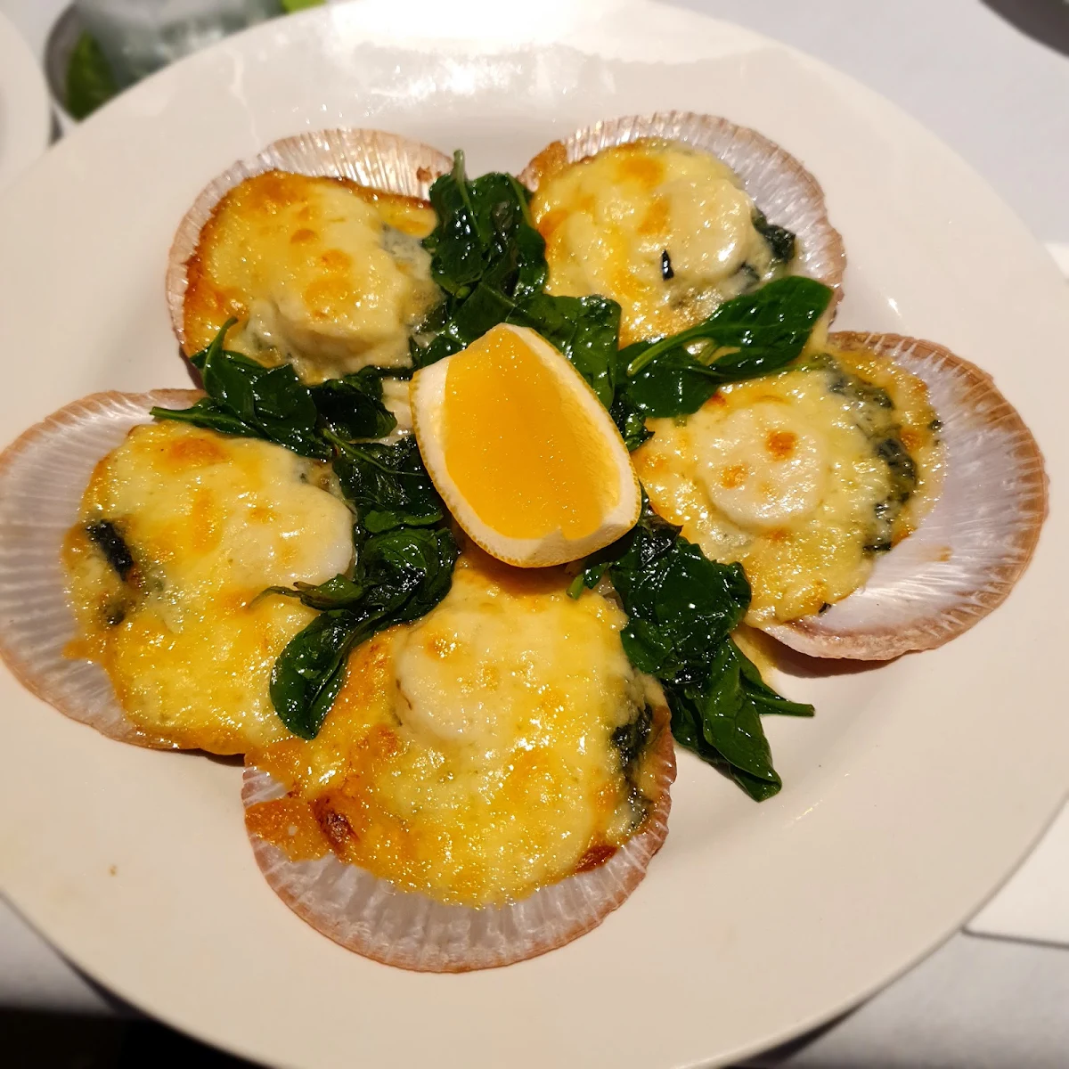 Scallops Florentine, Grenny's Restaurant