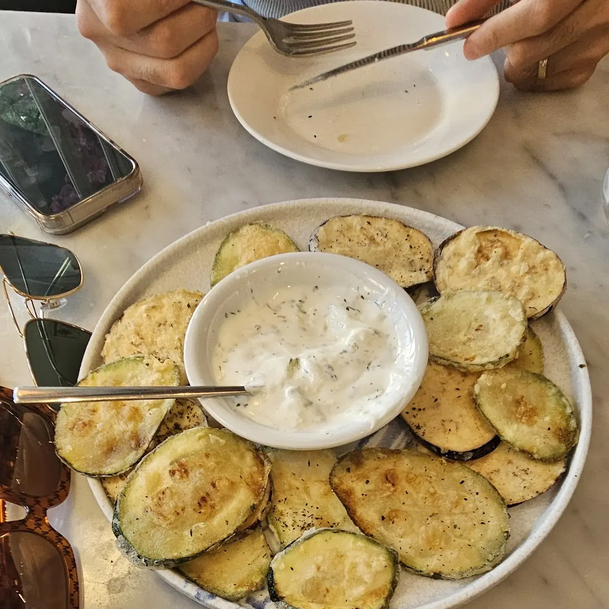 Fried Zucchini with Dipping Sauce