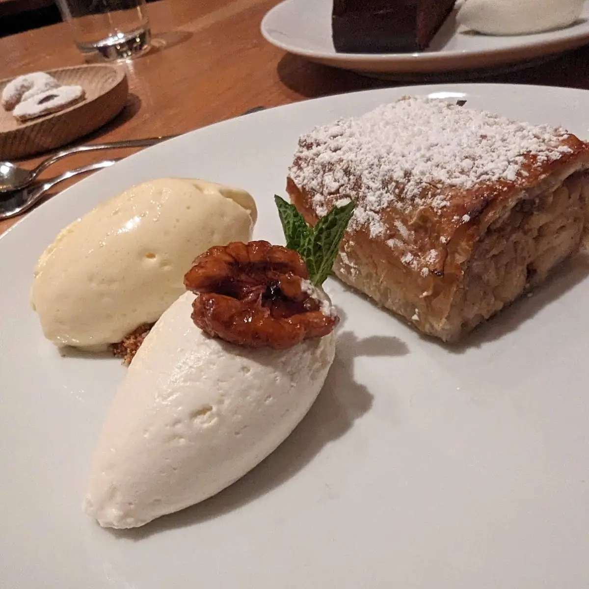 Apple Strudel with Cream