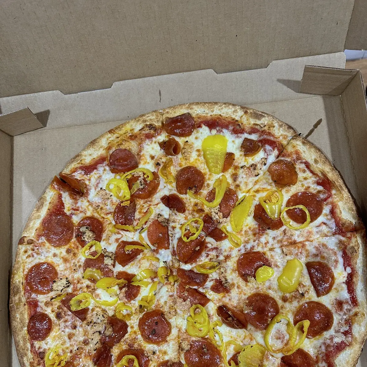 Pepperoni and Banana Peppers