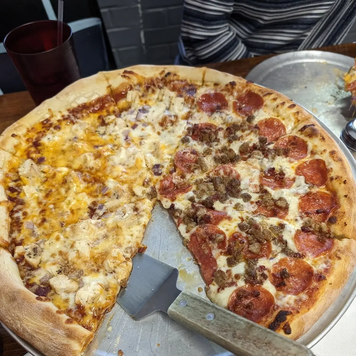 BBQ Chicken Pizza & Meat Lovers Pizza