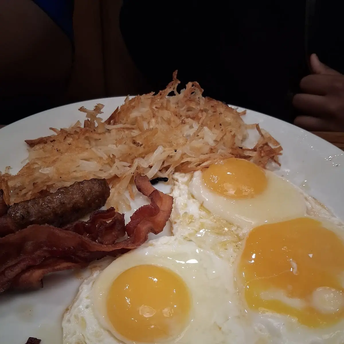Sunny Side Up Eggs Hash Browns Bacon