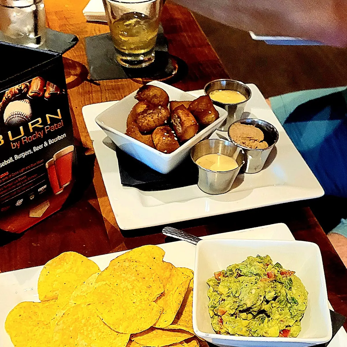 Guacamole and Chips & Pretzel Bites