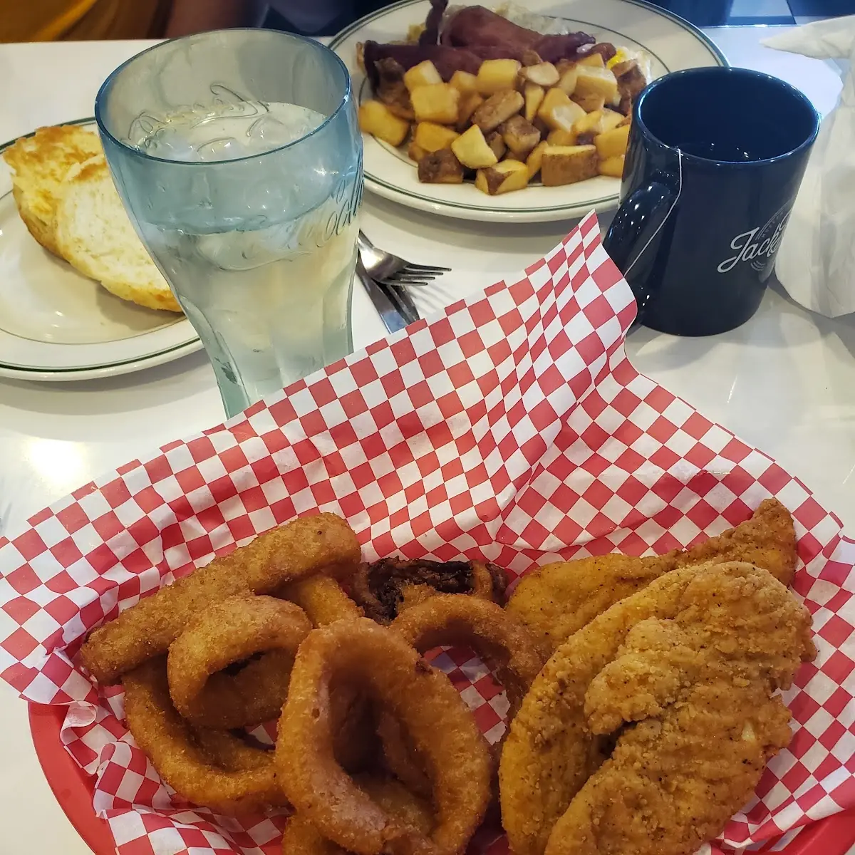 Chicken Strips with Onion Rings