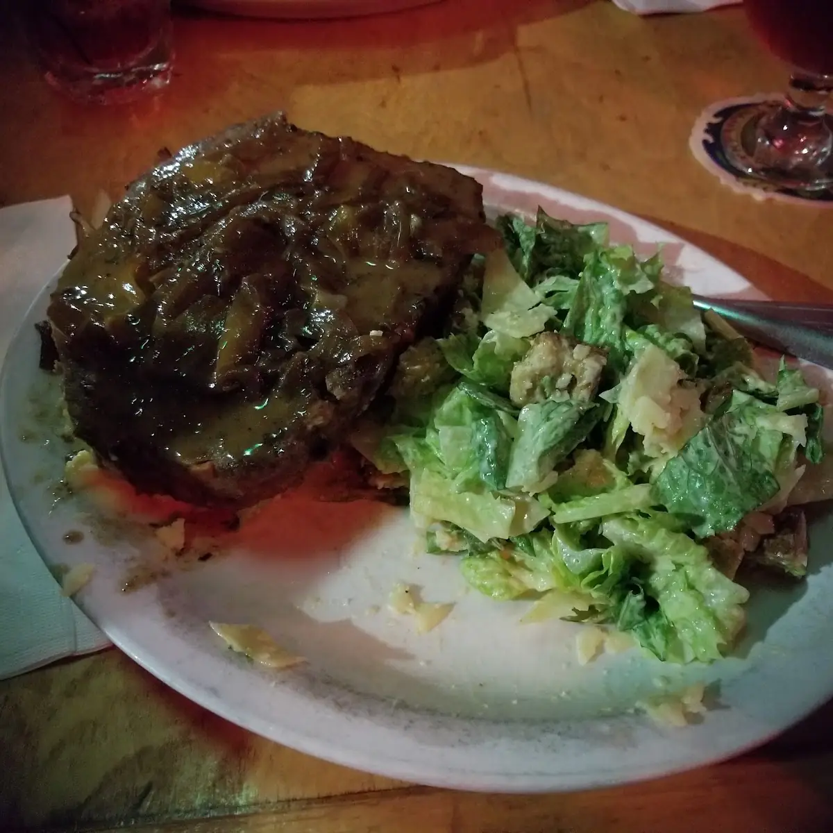 Painted Hills Meatloaf with Caramelized Onions Red Wine Gravy Yukon Gold Mashers & Mixed Greens