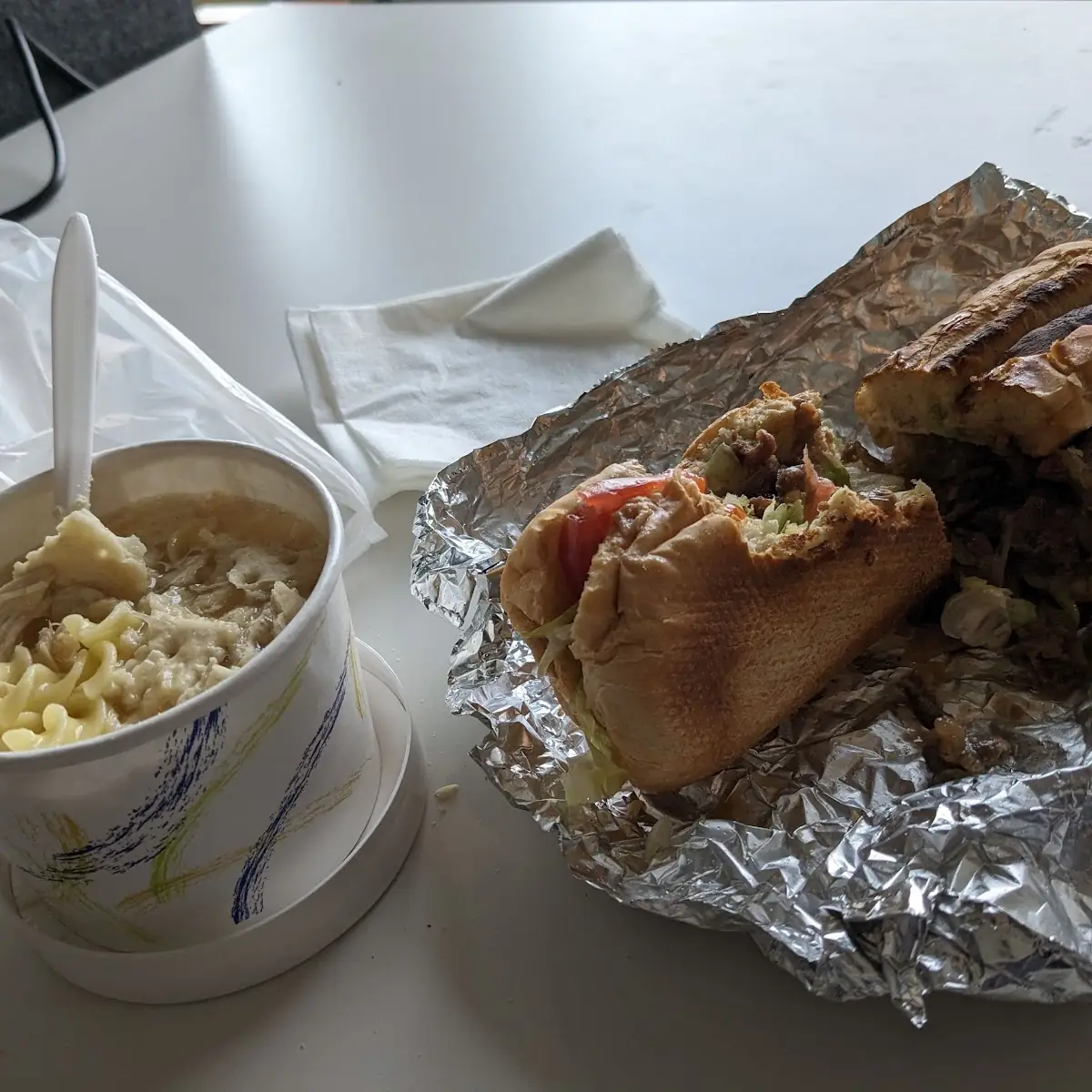 Bulgogi Sub & Chicken Noodle Soup w Saltine Crackers