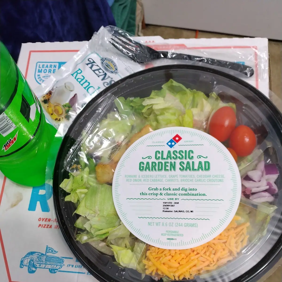 Classic Garden Salad and Pepperoni Pizza