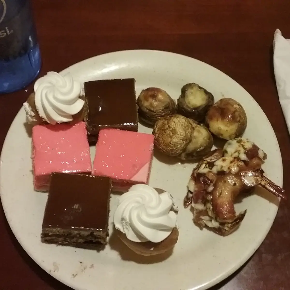 Bacon Wrapped Shrimp and Stuffed Mushrooms