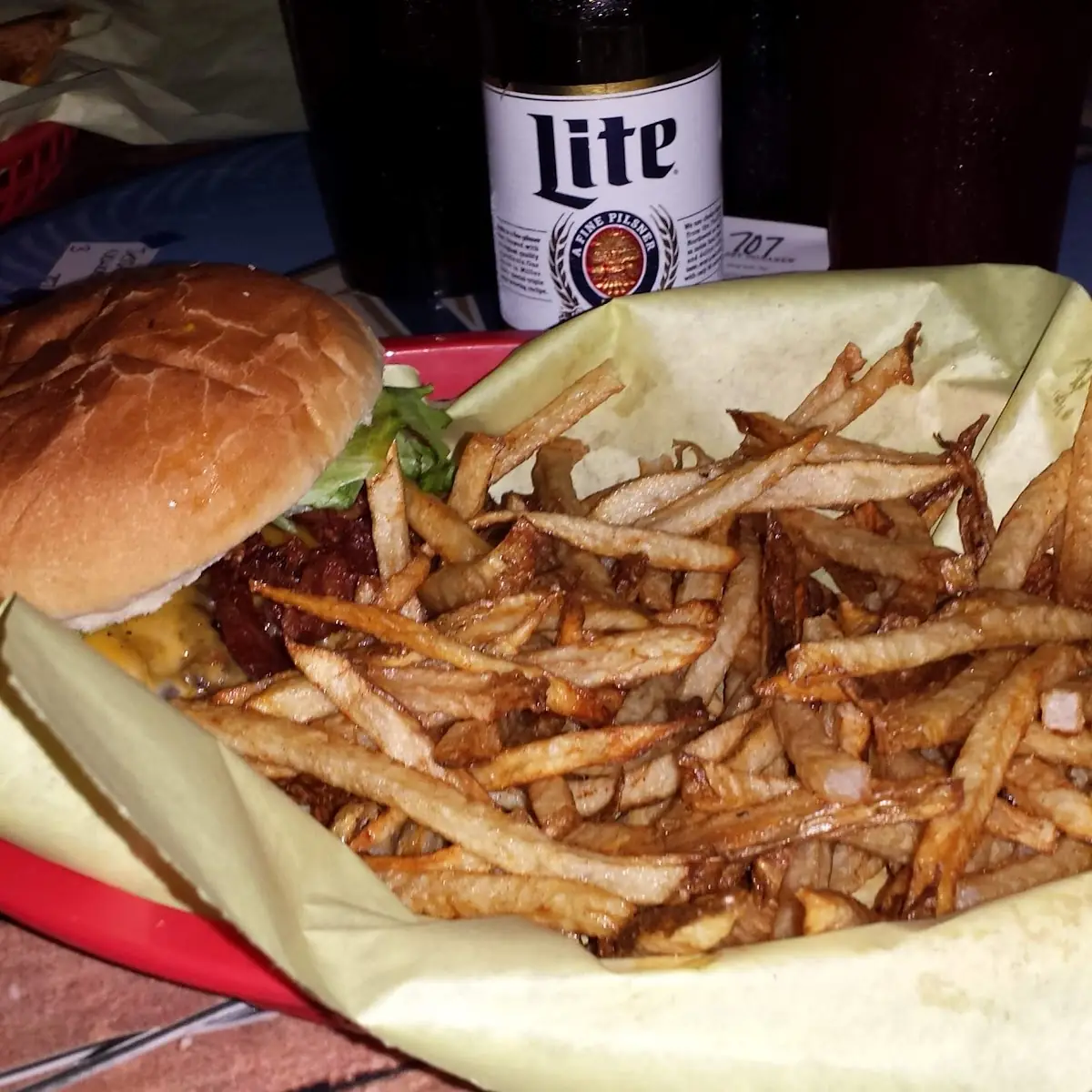 Bacon Cheeseburger and Fries
