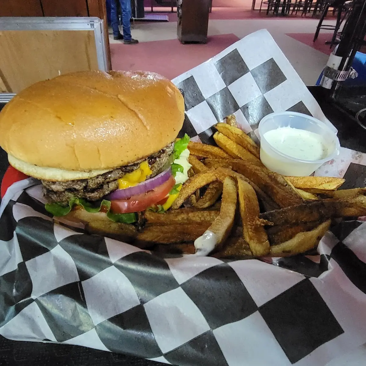 Double Cheeseburger and Fries