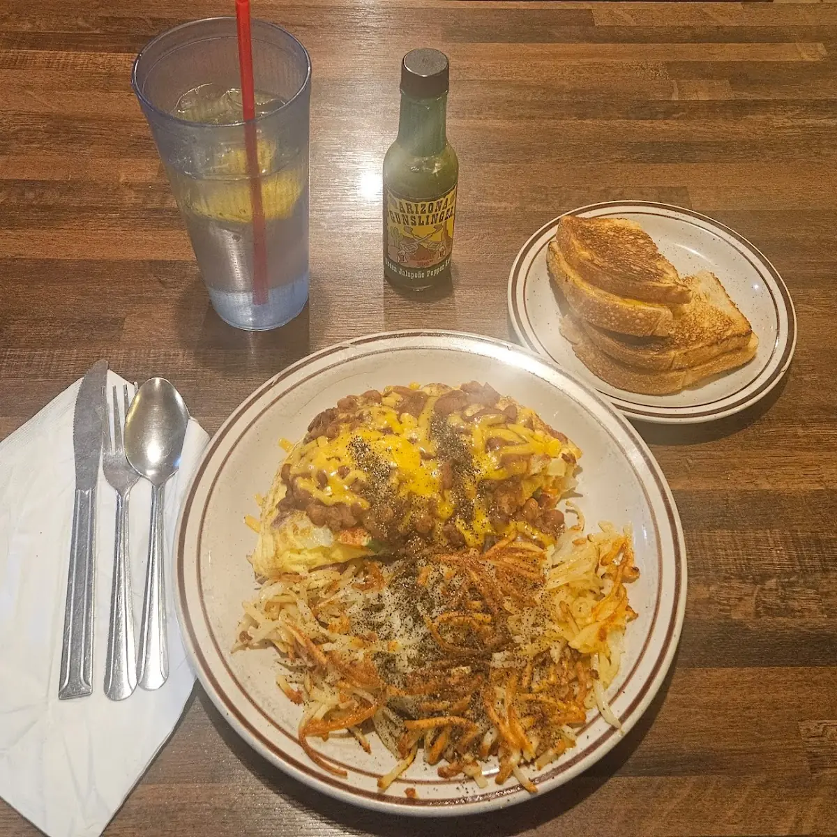 Wagon Wheel Chili Omelet