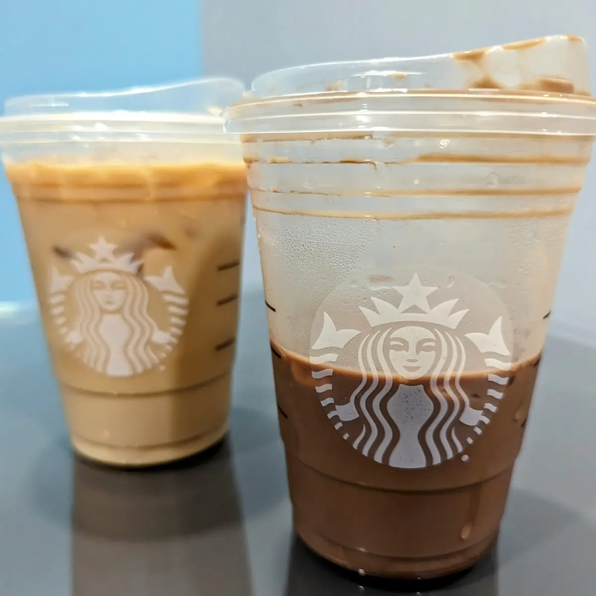 Iced Mocha & Vanilla Latte