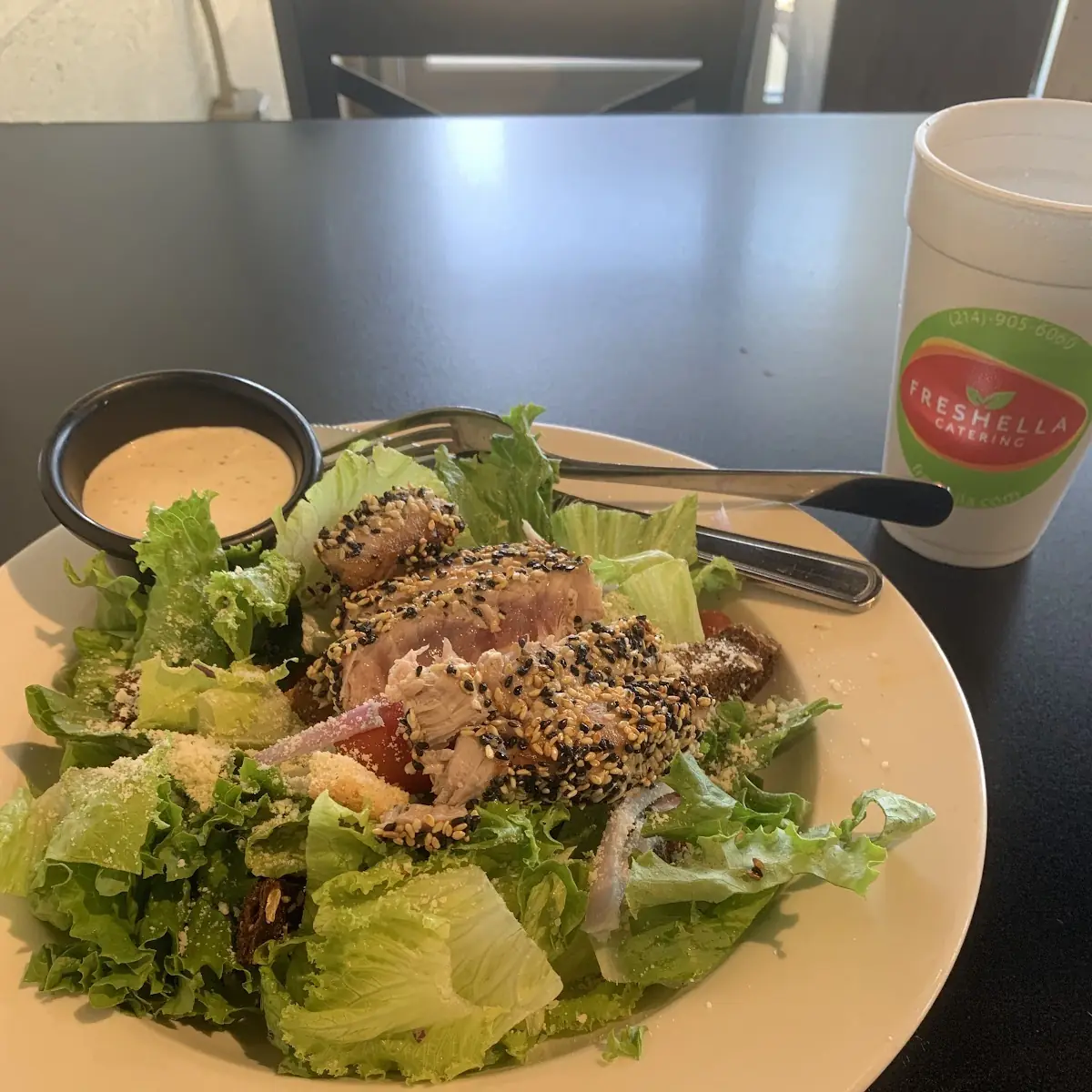 Caesar Salad with Ahi Tuna