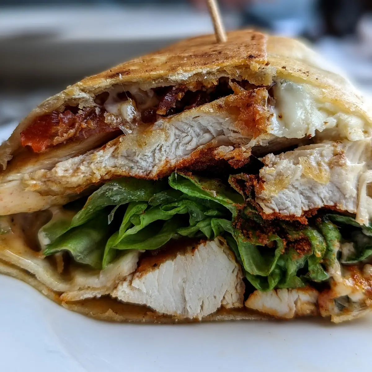 Black and Blue Chicken Wrap