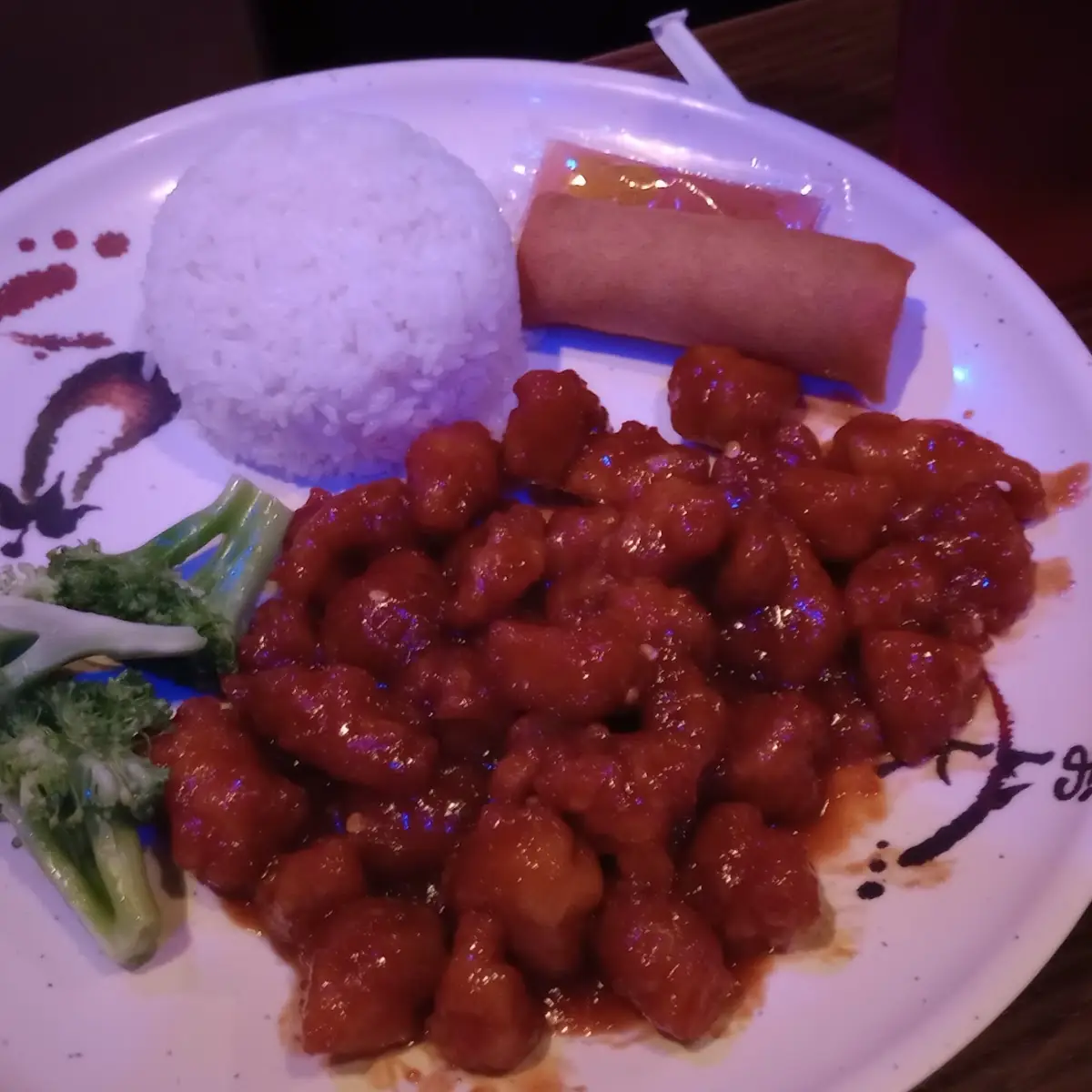 General TSO's Chicken with White Rice