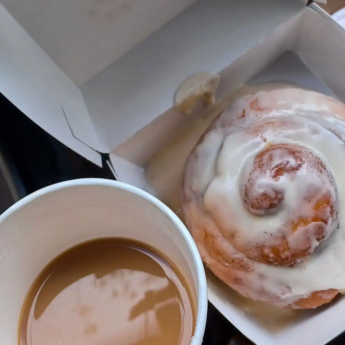Cinnamon Roll with Coffee